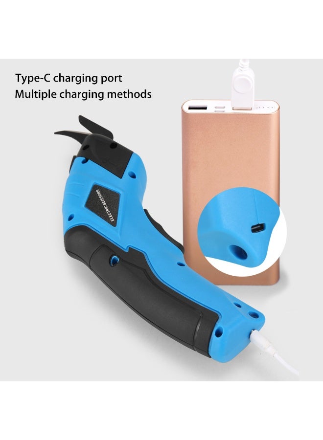 Electric Cloth Cutter, Rechargeable Cardboard Box Cutter,Self-Sharpening & Tool-Free Easy-Swap, Safety Lock, For Cardboard, Carpet, Leather, Crafting(Red) - Image 3
